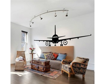 Airplane  Silhouette Modern Wall Art Sticker